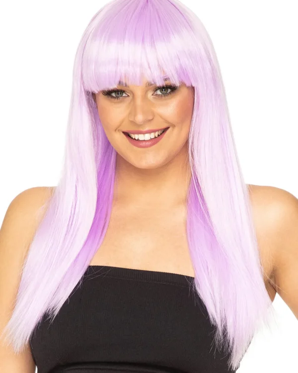 * Fashion Deluxe Frosted Lavender Long Wig> Halloween Wigs