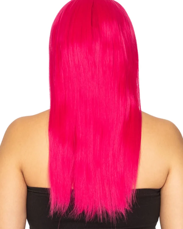 * Fashion Deluxe Fuschia Pink Long Wig> Halloween Wigs