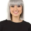 * Fashion Deluxe Grey Bob Wig> Halloween Accessories