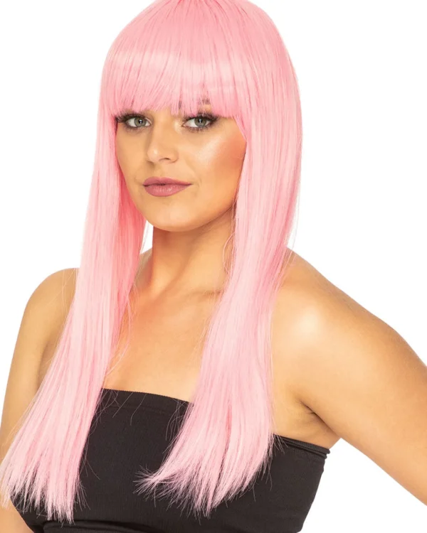 * Fashion Deluxe Musk Stick Pink Long Wig> Halloween Wigs