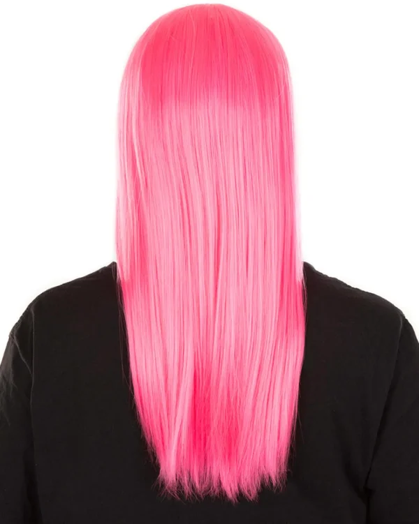 * Fashion Deluxe Neon Pink Long Wig> Halloween Wigs