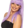 * Fashion Deluxe Pastel Lavender Long Wig> Halloween Wigs