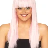 * Fashion Deluxe Pastel Pink Long Wig> Halloween Wigs