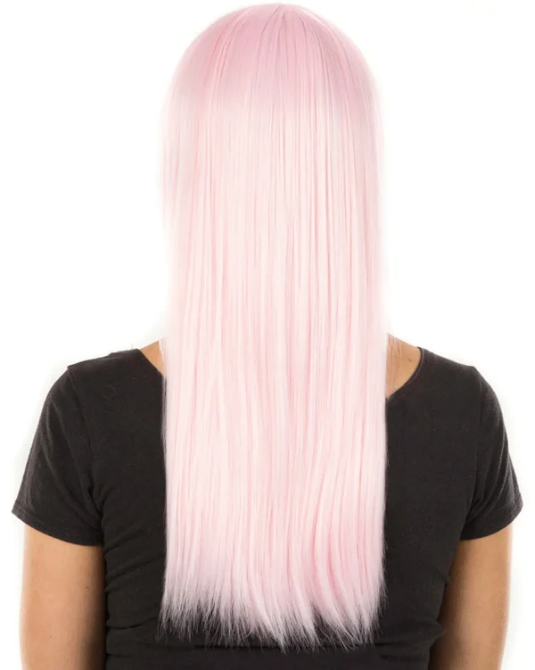 * Fashion Deluxe Pastel Pink Long Wig> Halloween Wigs