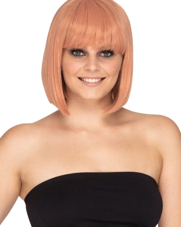 * Fashion Deluxe Peaches And Cream Pink Bob Wig> Halloween Wigs