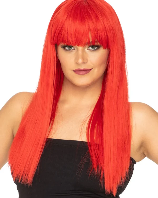 * Fashion Deluxe Red Long Wig> Halloween Accessories