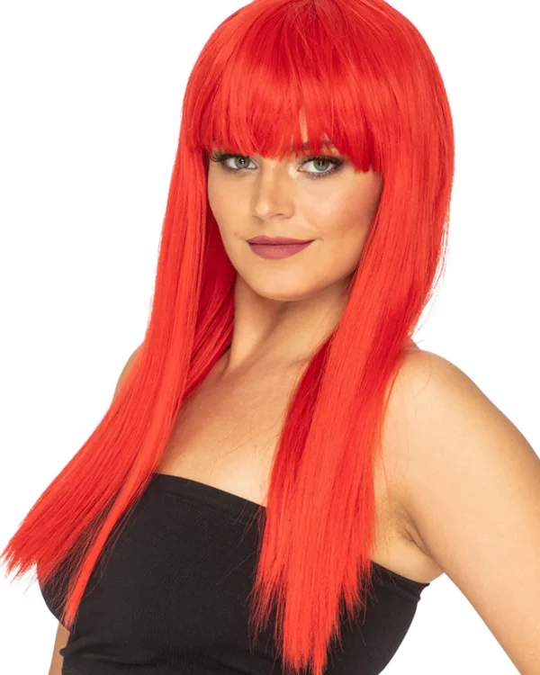 * Fashion Deluxe Red Long Wig> Halloween Accessories