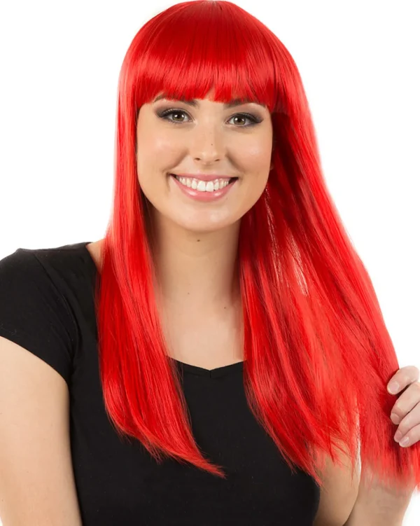 * Fashion Deluxe Red Long Wig> Halloween Accessories