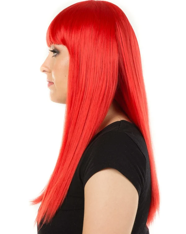 * Fashion Deluxe Red Long Wig> Halloween Accessories