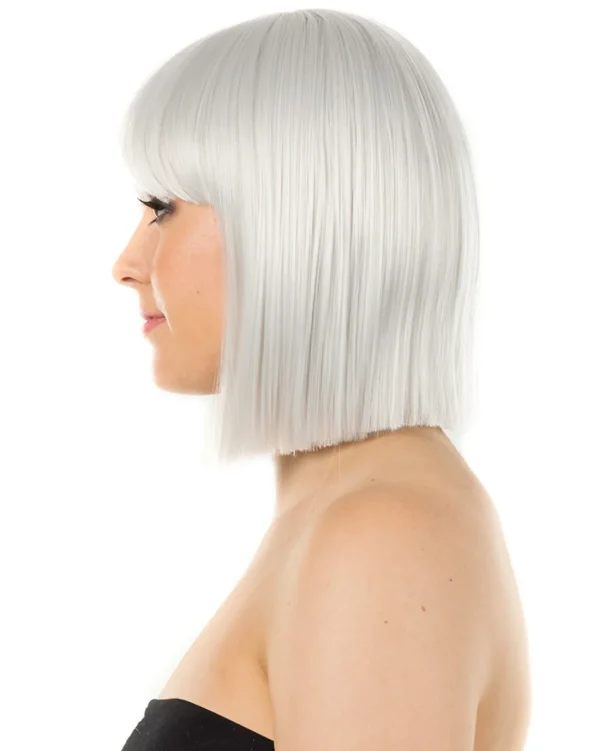 * Fashion Deluxe Silver Bob Wig> Halloween Accessories