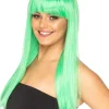 * Fashion Deluxe Spearmint Green Long Wig> Halloween Wigs