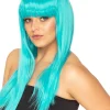 * Fashion Deluxe True Teal Long Wig> Halloween Wigs