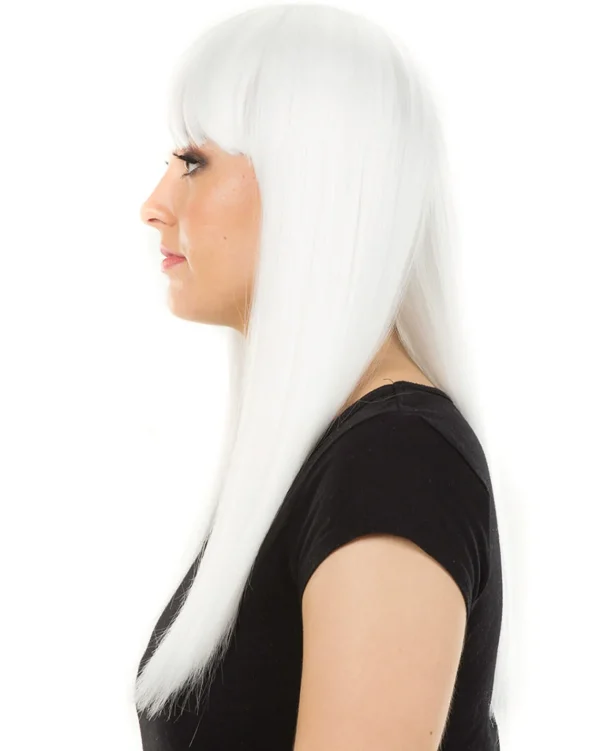 * Fashion Deluxe White Long Wig> Halloween Accessories