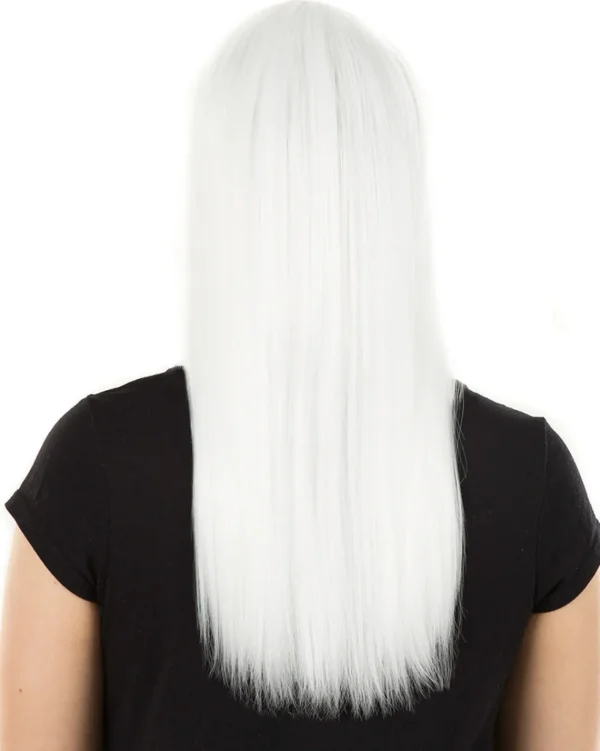 * Fashion Deluxe White Long Wig> Halloween Accessories