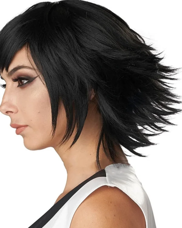 California Costumes Feather Cosplay Black Wig> Halloween Wigs