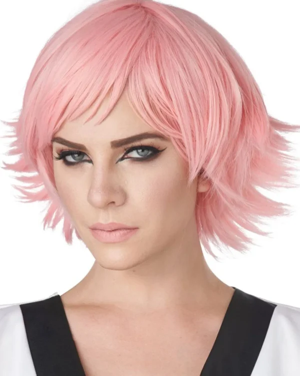 California Costumes Feathered Pink Cosplay Wig> Halloween Wigs