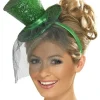 Smiffys Fever Green Mini Top Hat On Headband> Halloween Hats