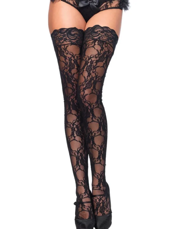 Leg Avenue Floral Lace Thigh High Stay Ups> Halloween Hosiery