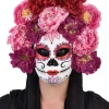 Tomfoolery Floral Pink Day Of The Dead Deluxe Mask> Day Of The Dead