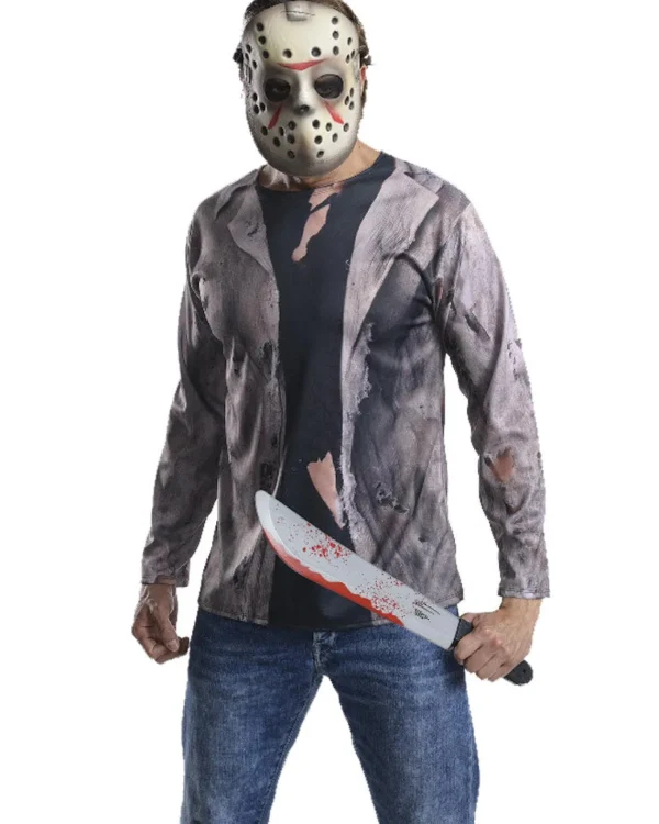 Rubies Friday The 13Th Jason Deluxe Mens Shirt Mask And Machete Kit>Men Men's Costumes