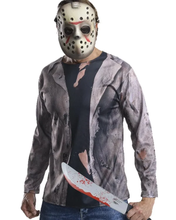 Rubies Friday The 13Th Jason Deluxe Mens Shirt Mask And Machete Kit>Men Men's Costumes