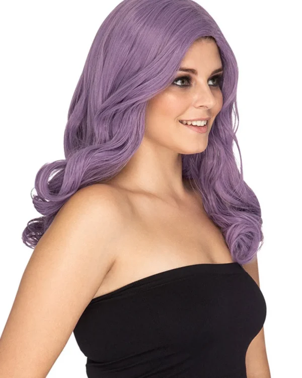 * Glamour Deluxe Ashes Of Violets Purple Long Wavy Wig> Halloween Wigs