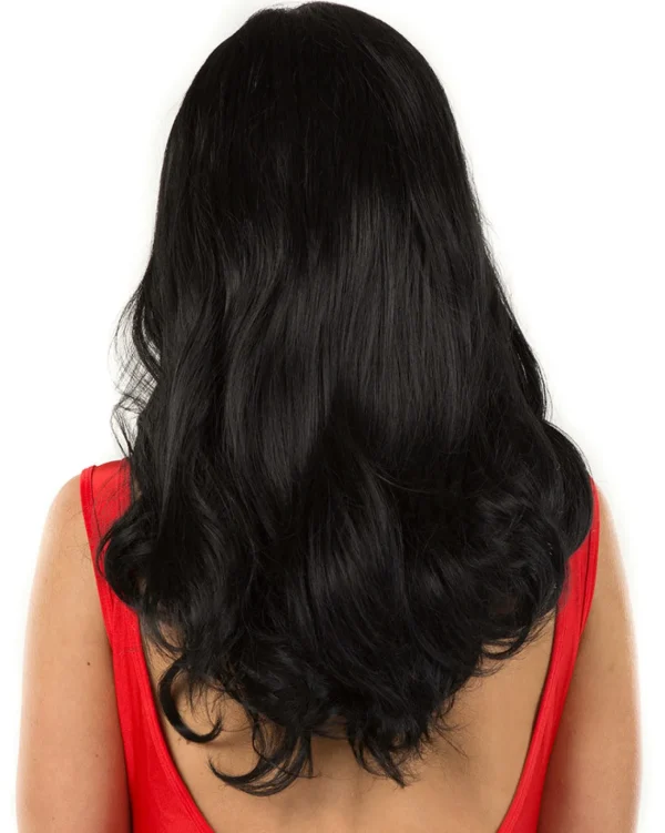 * Glamour Deluxe Black Long Wavy Wig> Halloween Accessories