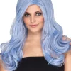 * Glamour Deluxe Bubblegum Blue Long Wavy Wig> Halloween Wigs