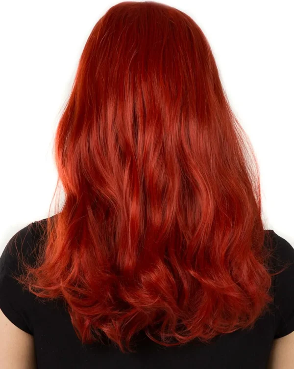 * Glamour Deluxe Deep Red Long Wavy Wig> Halloween Accessories