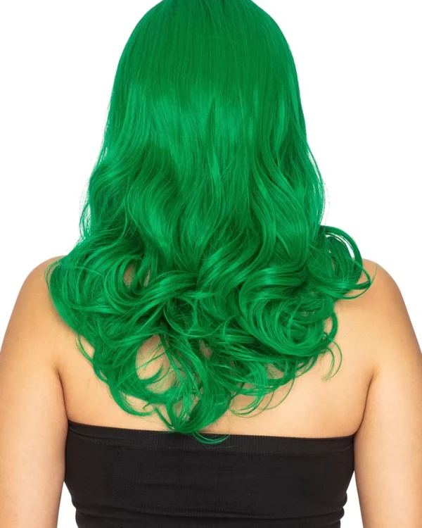 * Glamour Deluxe Emerald Green Long Wavy Wig> Halloween Wigs