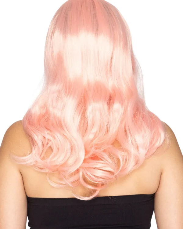 * Glamour Deluxe Fairy Floss Pink Long Wavy Wig> Halloween Wigs