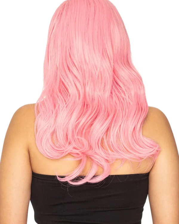 * Glamour Deluxe Musk Stick Pink Long Wavy Wig> Halloween Wigs