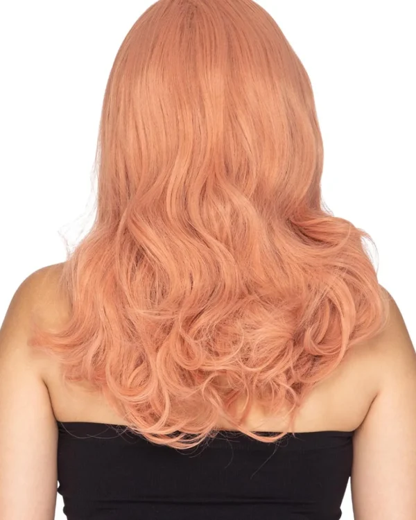 * Glamour Deluxe Peaches And Cream Pink Long Wavy Wig> Halloween Wigs