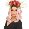 Fun World Gold And Red Skull Rose Crown> Halloween Accessories