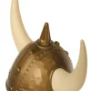 Sweidas Gold Plastic Viking Helmet With Horns> Halloween Accessories