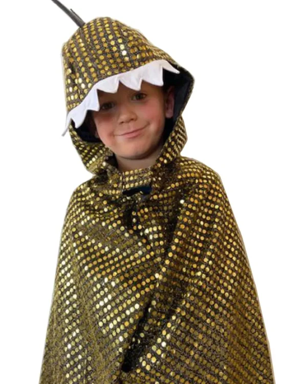 Fairy Girls Golden Dragon Cape> Halloween Capes