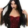 * Gothic Deluxe Black Long Wig> Halloween Accessories