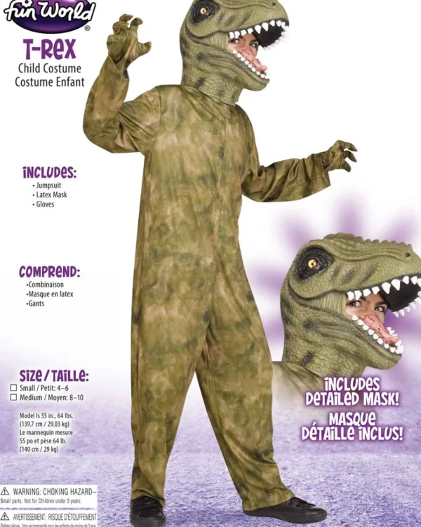 Fun World Green T Rex Boys Costume>Kids Kids Costumes