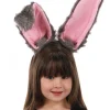 Elope Grey Bendy Bunny Ears Headband> Halloween Hats