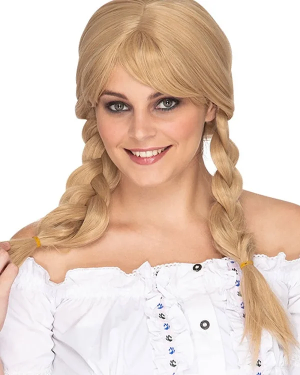 * Heidi Deluxe Plaited Blonde Wig> Halloween Wigs