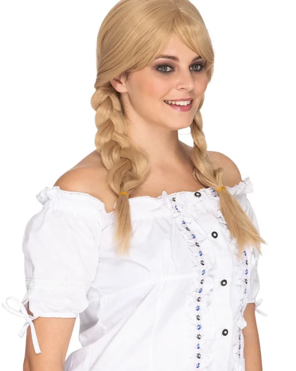 * Heidi Deluxe Plaited Blonde Wig> Halloween Wigs