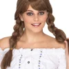 * Heidi Deluxe Plaited Brunette Wig> Halloween Wigs