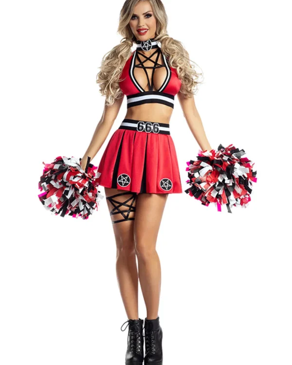 Party King Hellbent Cheerleader Womens Costume>Women Women's Costumes