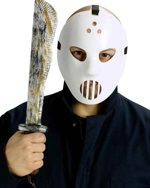 Fun World Hockey Mask And Machete Kit> Halloween Masks