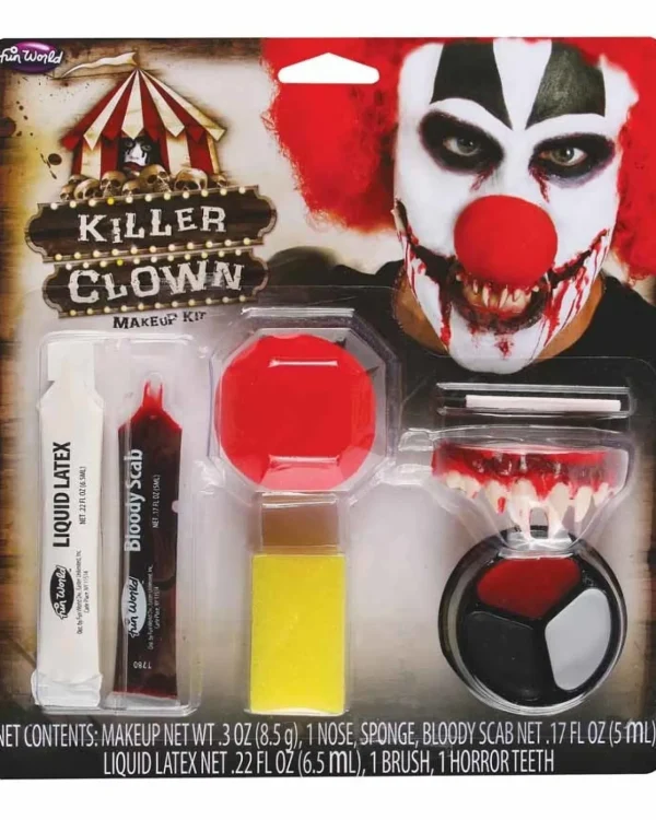 Fun World Killer Clown Character Makeup Kit> Halloween Accessories