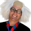 Allaura Wigs and Hair Mad Professor White Wig> Halloween Accessories