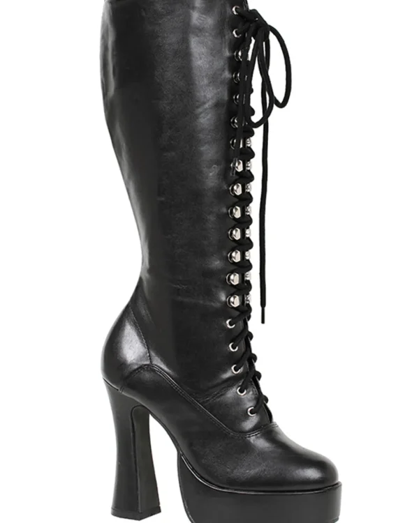 Ellie Shoes Matte Black Easy Lace Womens Boots> Wicked Witches