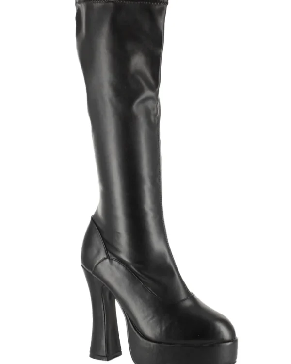 Ellie Shoes Matte Black Patent Platform Go Go Womens Boots> Saints &Amp; Sinners