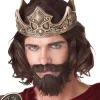 California Costumes Medieval King Brown Wig With Beard> Halloween Wigs