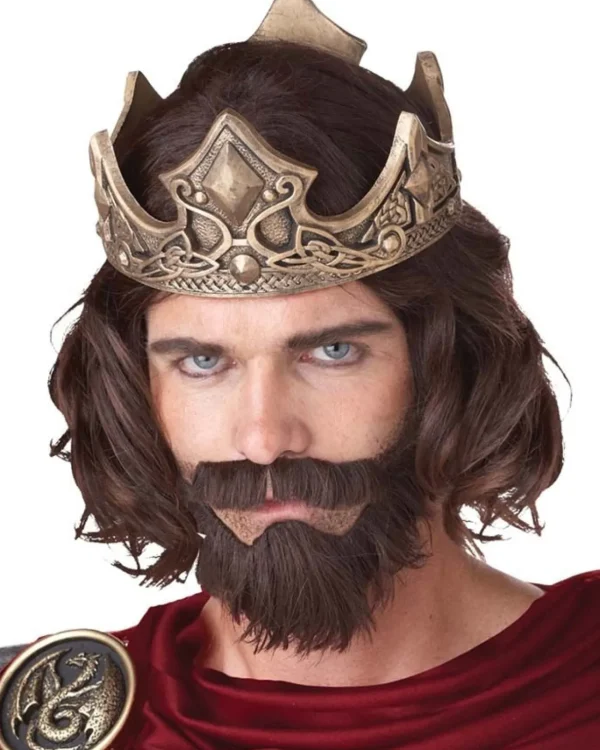 California Costumes Medieval King Brown Wig With Beard> Halloween Wigs